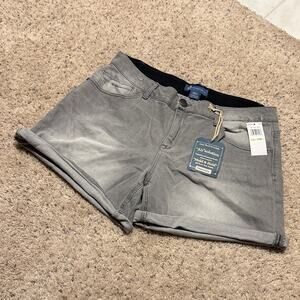 Democracy Gray Mold & Hold Jean Shorts Size 18w